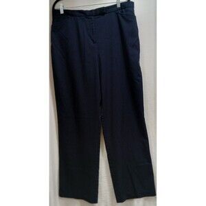 Tommy Hilfiger Womens Navy Blue Dress Pants 16 Stretch Wide Leg Classic Workwear